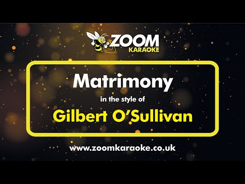 Gilbert O'Sullivan - Matrimony (End Cut Down / Two Semitones Down) Version from Zoom