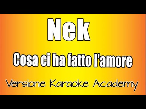 Nek - Cosa Ci Ha Fatto L'amore