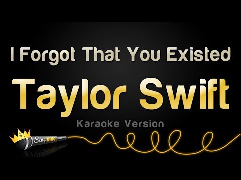 Taylor Swift - I Forgot That You Existed