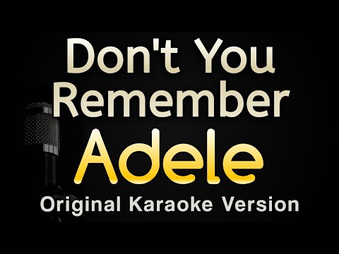 Adele - Don't You Remember