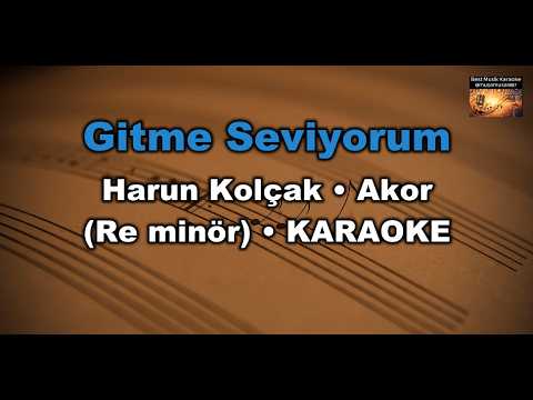 Gitme Seviyorum - Harun Kolçak-(Akor/D minör) Karaoke / Md Altyapı Cover / Lyrics