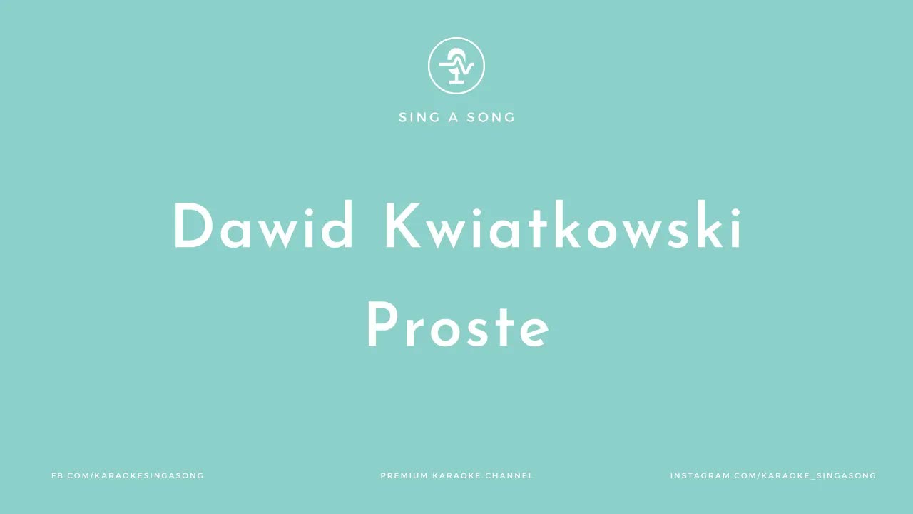 Dawid Kwiatkowski - Proste