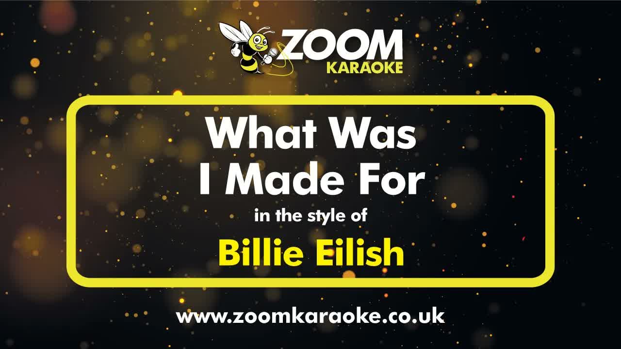 Billie Eilish - What Was I Made For (Without Backing Vocals) - Karaoke Version (Barbie Movie)