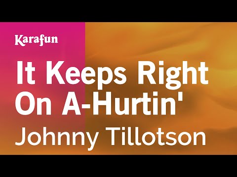 Johnny Tillotson - It Keeps Right On a-Hurtin'
