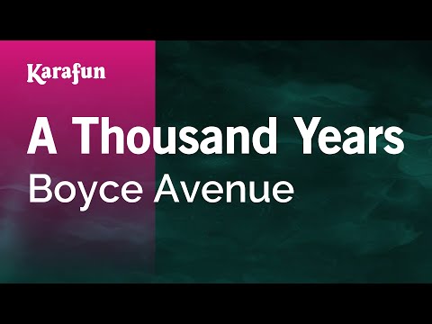 Boyce Avenue - A Thousand Years