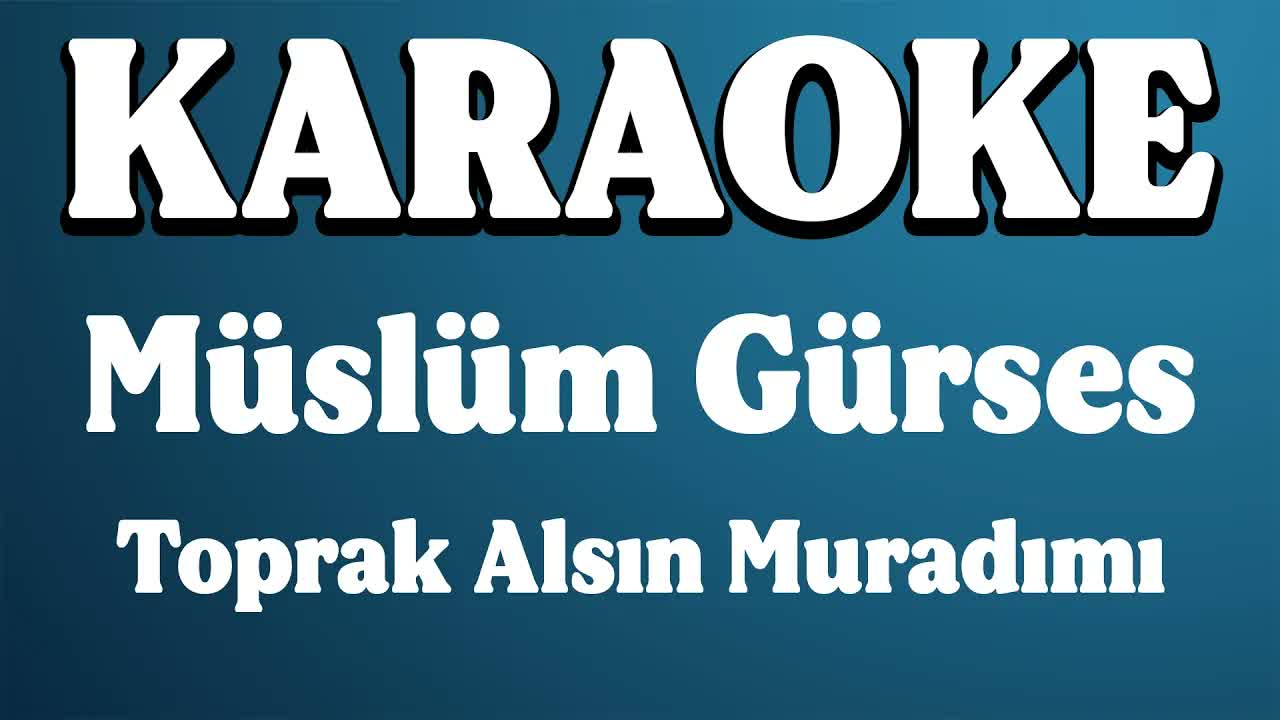 Müslüm Gürses - Toprak Alsın Muradımı