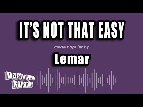 Lemar - It's Not That Easy