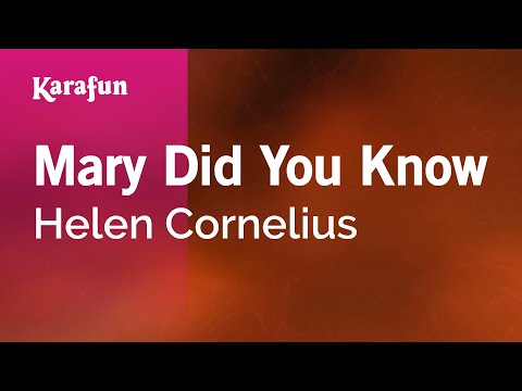Helen Cornelius - Mary Did You Know