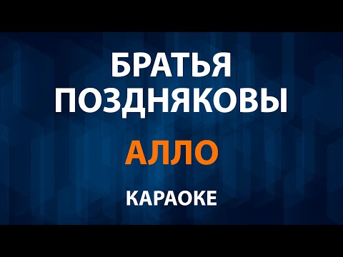Братья Поздняковы - Алло