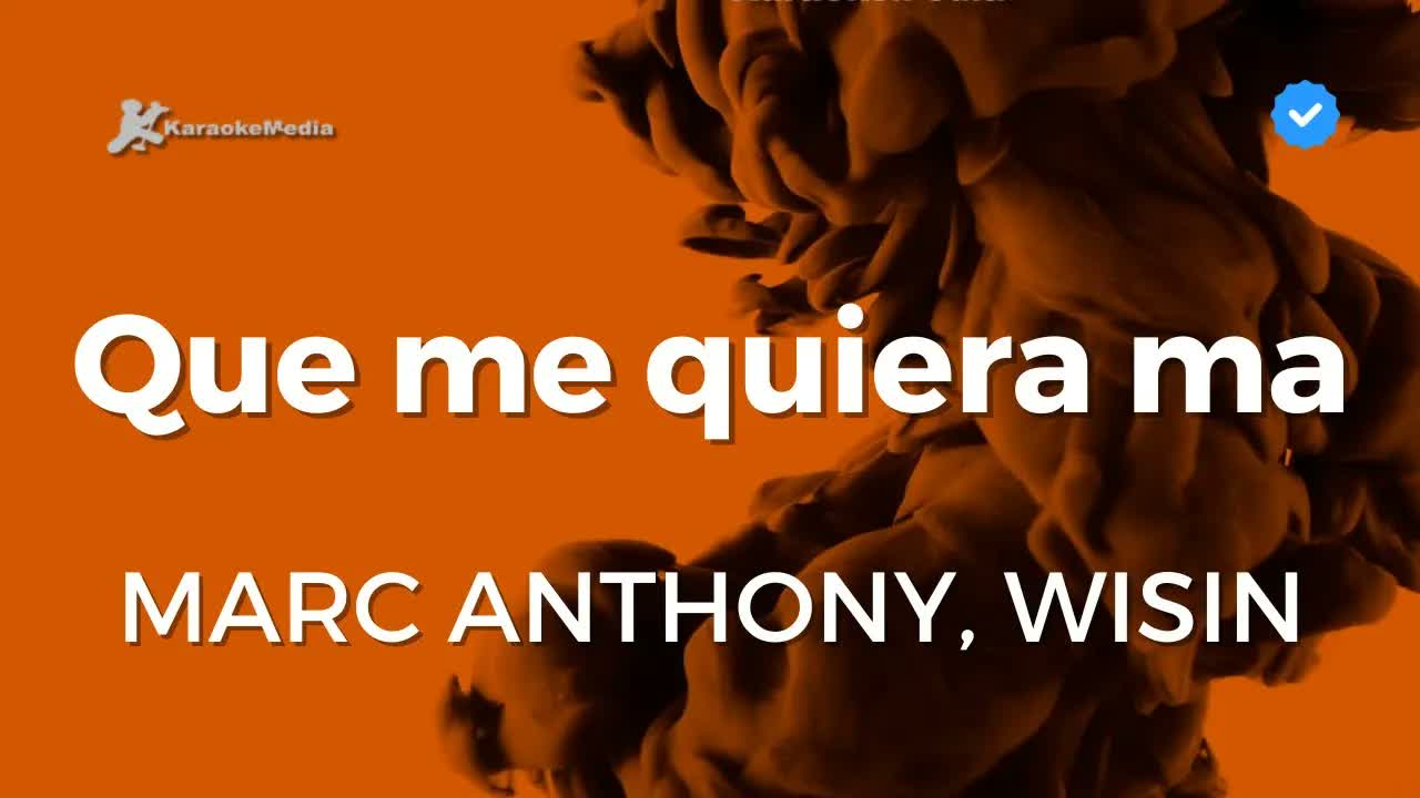 Marc Anthony, Wisin - Que me quiero ma