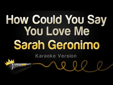 Sarah Geronimo - How Could You Say You Love Me