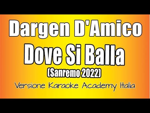 Dargen D'Amico - Dove Si Balla Sanremo 2022