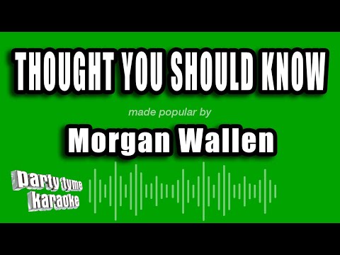 Morgan Wallen - Thought You Should Know
