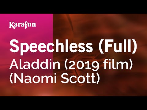 Aladdin (2019 film) (Naomi Scott) - Speechless (Full)