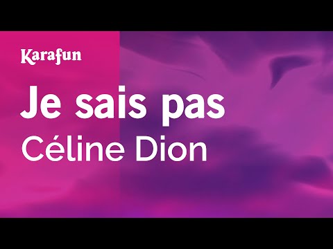 Celine Dion - Je sais pas