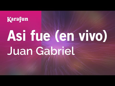 Juan Gabriel - Asi fue (en vivo)
