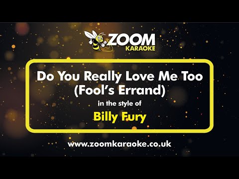 Billy Fury - Do You Really Love Me Too (Fool's Errand) (One Semitone Up) Version from Zoom