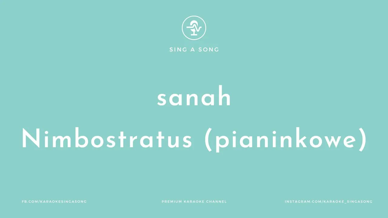 sanah - Nimbostratus (pianinkowe)