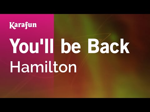 Hamilton (Johnathan Groff) - You'll be Back