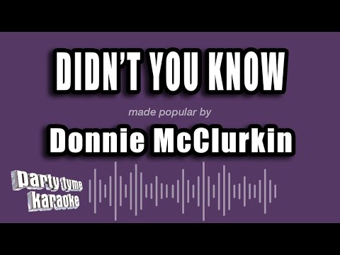 Donnie McClurkin - Didn't You Know
