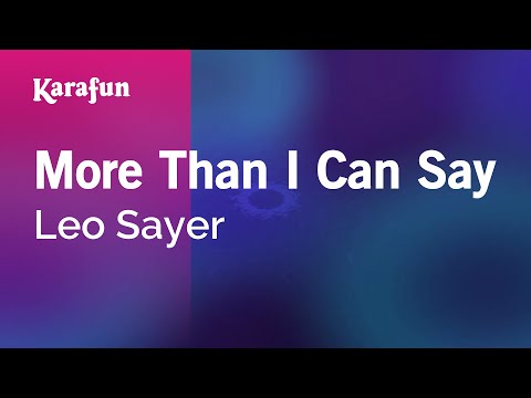 Leo Sayer - More Than I Can Say