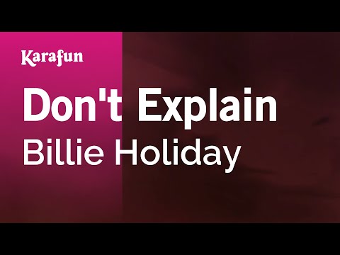Billie Holiday - Don't Explain