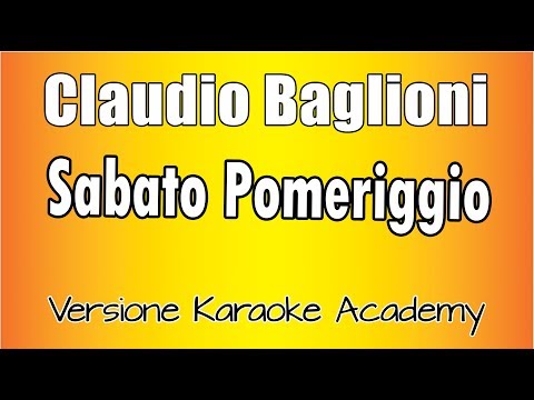 Claudio Baglioni - Sabato Pomeriggio
