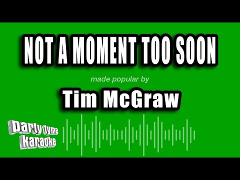 Tim McGraw - Not A Moment Too Soon