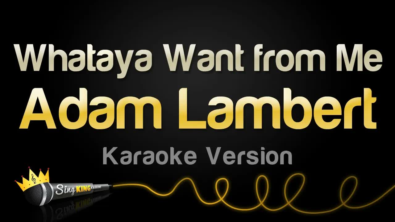 Adam Lambert - Whataya Want from Me